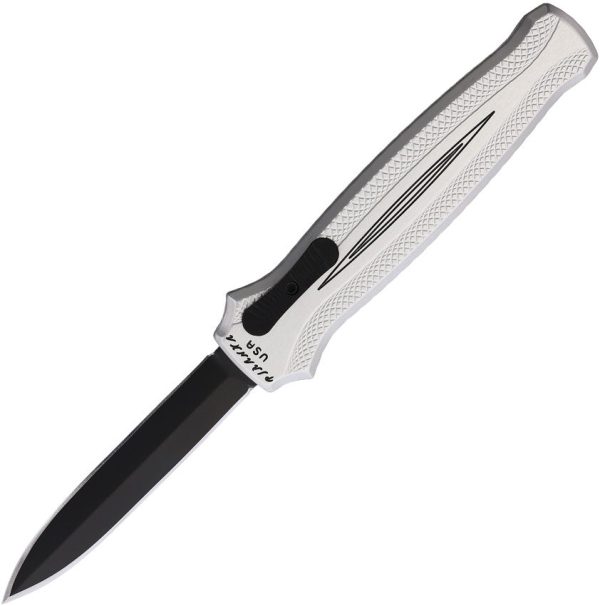 PKCP20ST.jpg Piranha Knives Auto Rated-X OTF Silver Black Blade