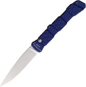 PKCP21B.jpg Piranha Knives Auto 21 Button Lock Blue Spear