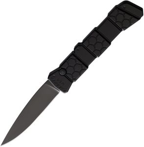 PKCP21BKT.jpg Piranha Knives Auto 21 Button Lock Black DLC