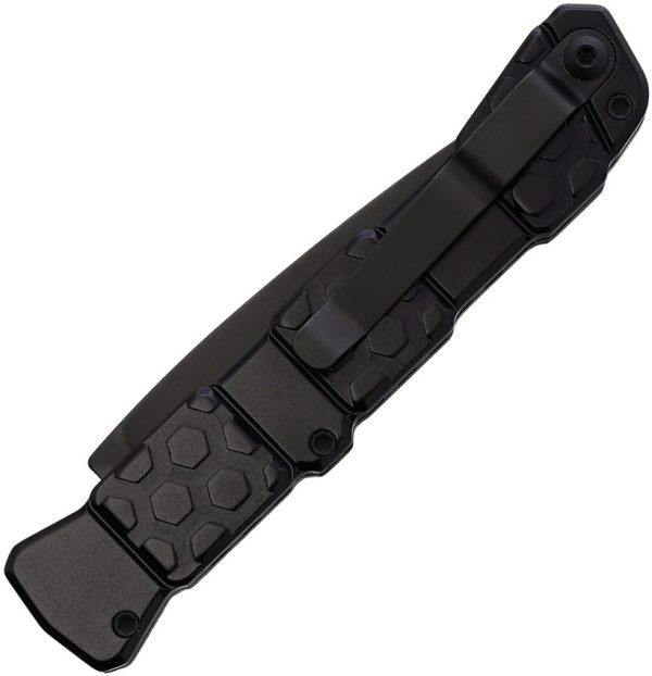 Piranha Knives Auto 21 Button Lock Black Serrated