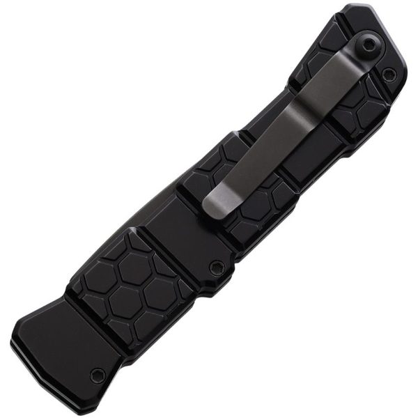 Piranha Knives Auto 21 Button Lock Black DLC