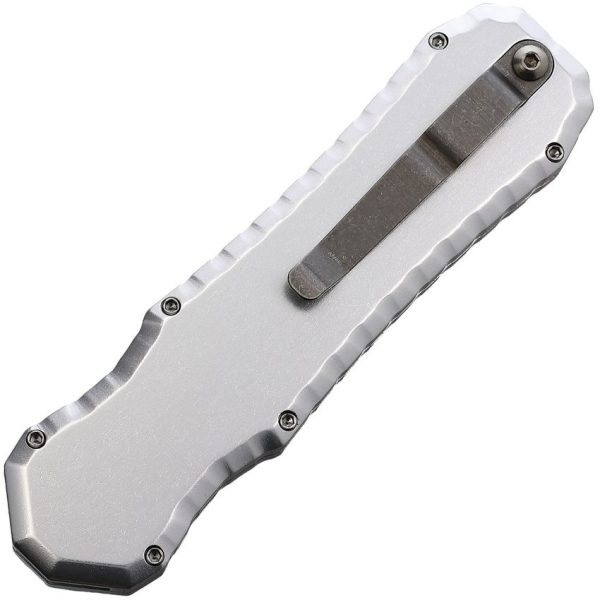 Piranha Auto Excalibur Tactical OTF - Silver Aluminum