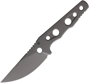 Petrified Fish Bison L Fixed Blade N690 Stonewash Gray