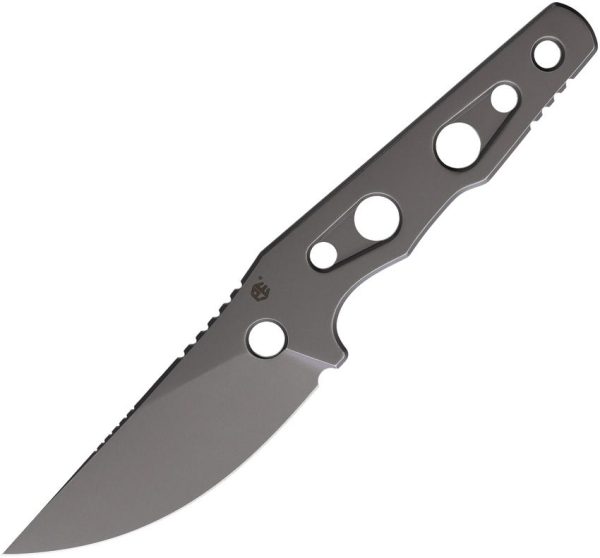 Petrified Fish Bison L Fixed Blade N690 Stonewash Gray