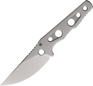 Petrified Fish Bison L Fixed Blade N690 Stainless Stonewash