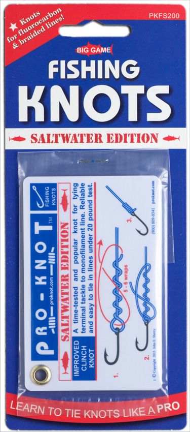 Pro-Knot Saltwater Fishing Knot Cards - 12 Knots