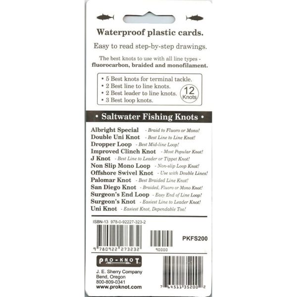 Pro-Knot Saltwater Fishing Knot Cards - 12 Knots