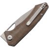 PMP Knives Spartan Linerlock Brown Micarta Bohler N690