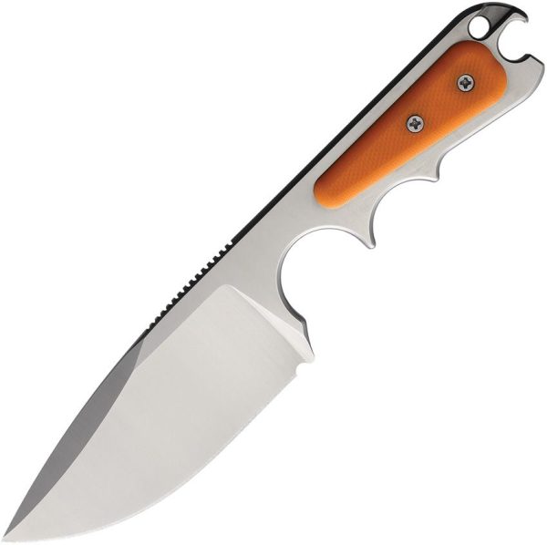PMP Pitbull Neck Knife Orange G10 D2 Steel Fixed Blade
