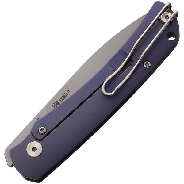 PMP User II Framelock Purple S90V Folding Knife Titanium