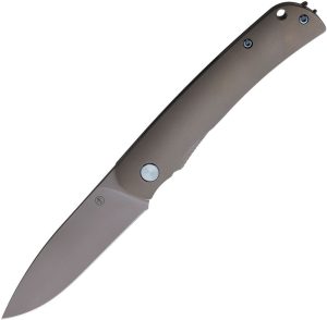 PMP Knives User II Framelock S90V Gray Titanium Folding Knife
