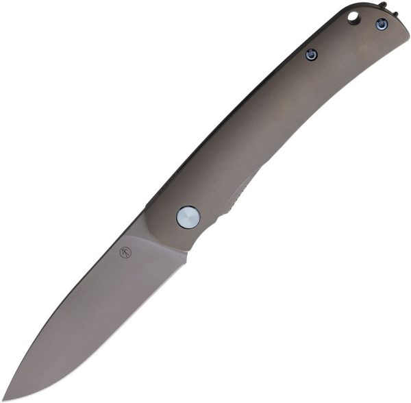 PMP Knives User II Framelock S90V Gray Titanium Folding Knife