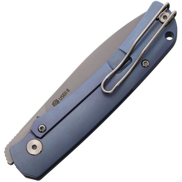 PMP Knives User II Framelock Blue S90V Folding Knife