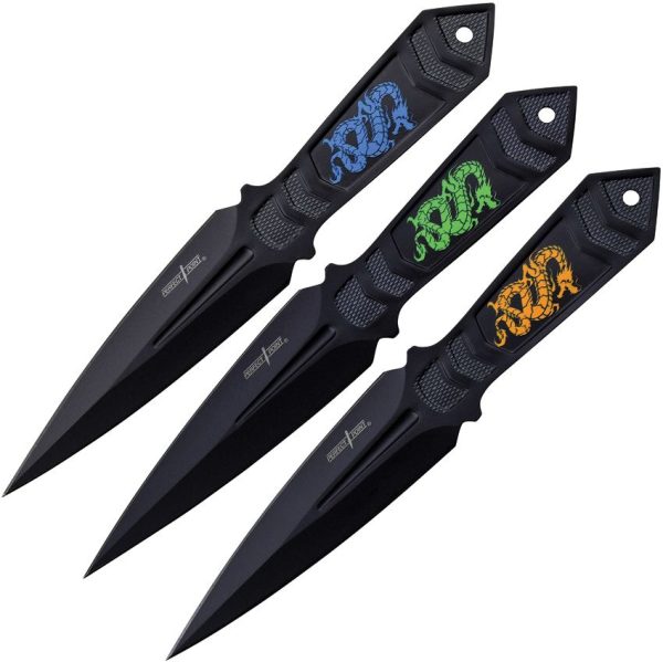 PP1333.jpg Perfect Point Throwing Knife Set - Dragon Handle 3-Pack