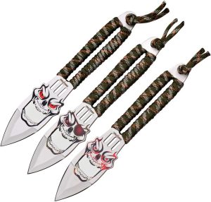 Perfect Point Throwing Knife Set - Camo Cord 3-Piece