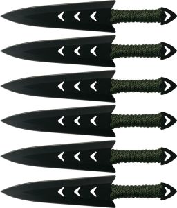 Perfect Point PPRC0406 Throwing Knife Set - 6-Piece Green