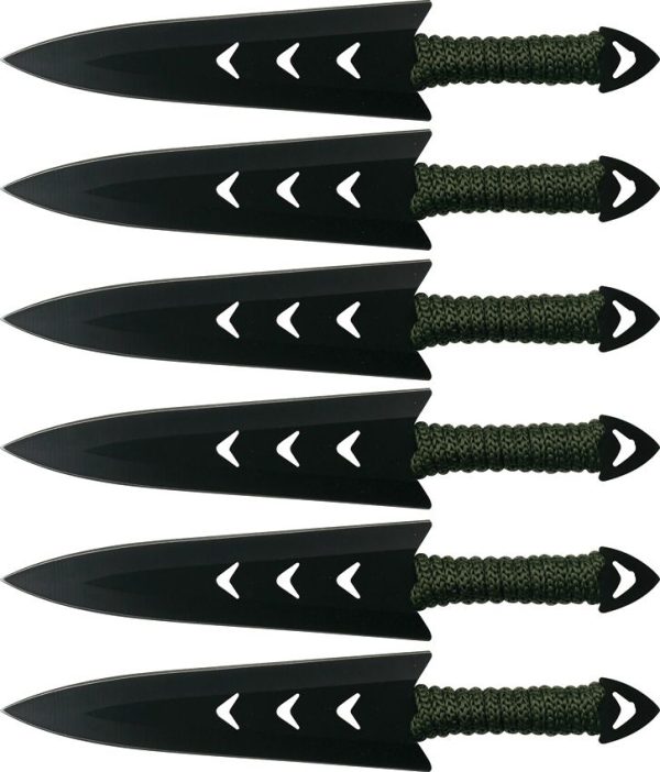 Perfect Point PPRC0406 Throwing Knife Set - 6-Piece Green