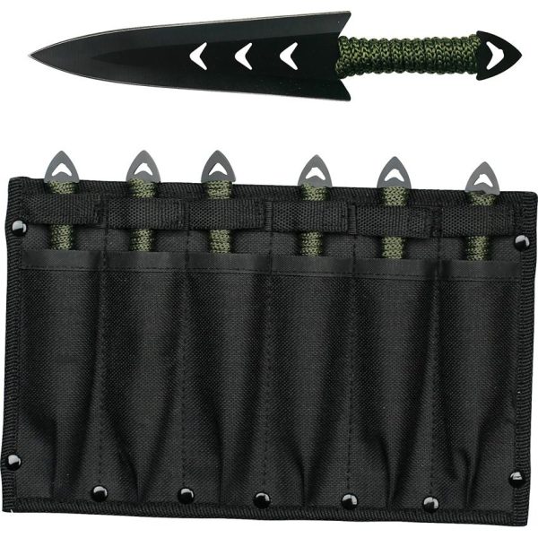 Perfect Point PPRC0406 Throwing Knife Set - 6-Piece Green