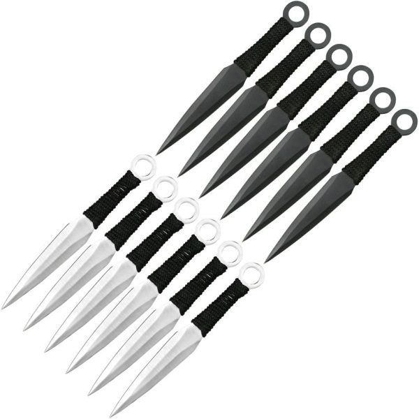 Perfect Point Throwing Knife Set 12pc Stainless Steel Black