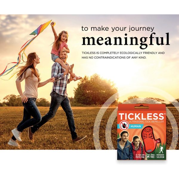 TICKLESS Ultrasonic Human Repeller - Orange 6.5ft Range