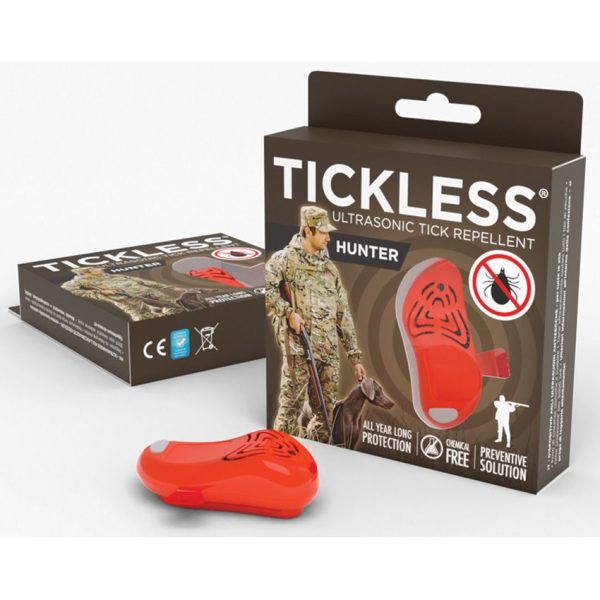 TICKLESS Hunter Ultrasonic Repeller - Orange 6.5ft Range