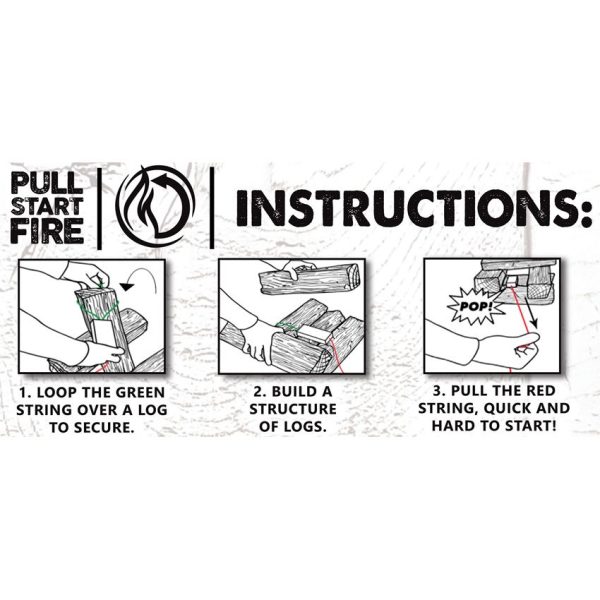 Pull Start Fire Windproof Fire Starter - Single