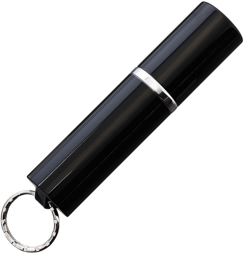 PSLIPB.jpg Peppershield Lipstick Design Pepper Spray 4" Black w/ Keyring