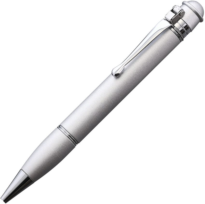 Peppershield Pepper Spray Pen 5.5" Silver w/ Pocket Clip