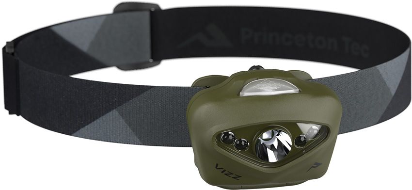 Princeton Tec Vizz Green Headlamp with Red/Blue/White/IR LEDs