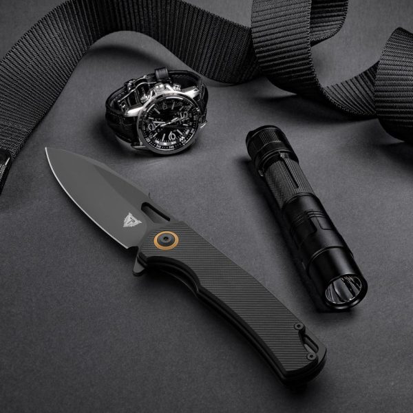 Patriot Tactical Shadowhawk 3" Linerlock Folding Knife Black