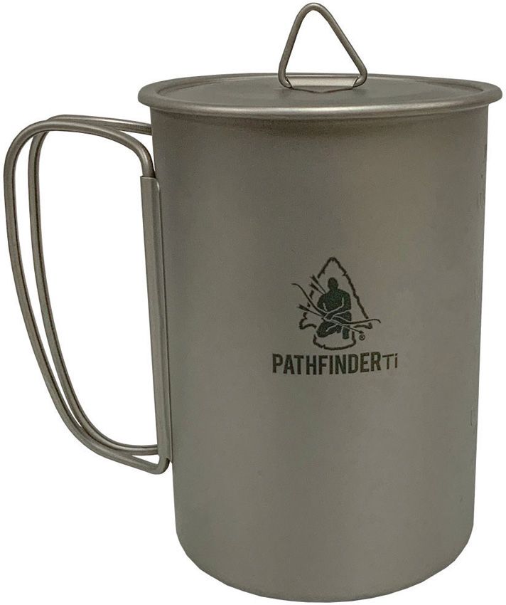 Pathfinder Titanium Cup 600ml with Lid and Mesh Sack