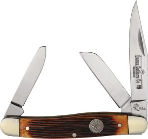 Queen Stockman Amber Winterbottom Folding Knife 1095HC Steel