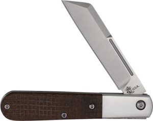 Queen Large Barlow Brown Burlap M390 Folding Knife