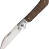 Queen Pattern 84 Folder Brown Micarta M390 Folding Knife