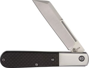 Queen Large Barlow CF M390 Folding Knife Carbon Fiber