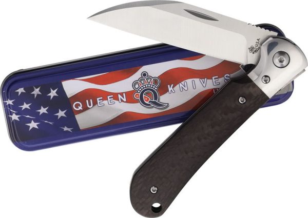 Queen 84 Pattern Folder M390 Carbon Fiber Folding Knife USA