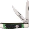 Queen Mini Trapper Green Bone Folding Knife 3.5" Stainless