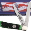 Queen Mini Trapper Green Bone Folding Knife 3.5" Stainless