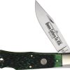 Queen Lockback Green Bone Jigged Knife
