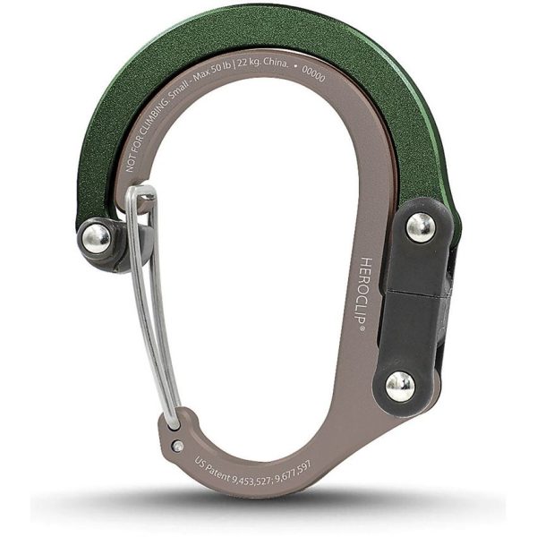 Heroclip Small Forest Green Carabiner Hook - 50 lbs