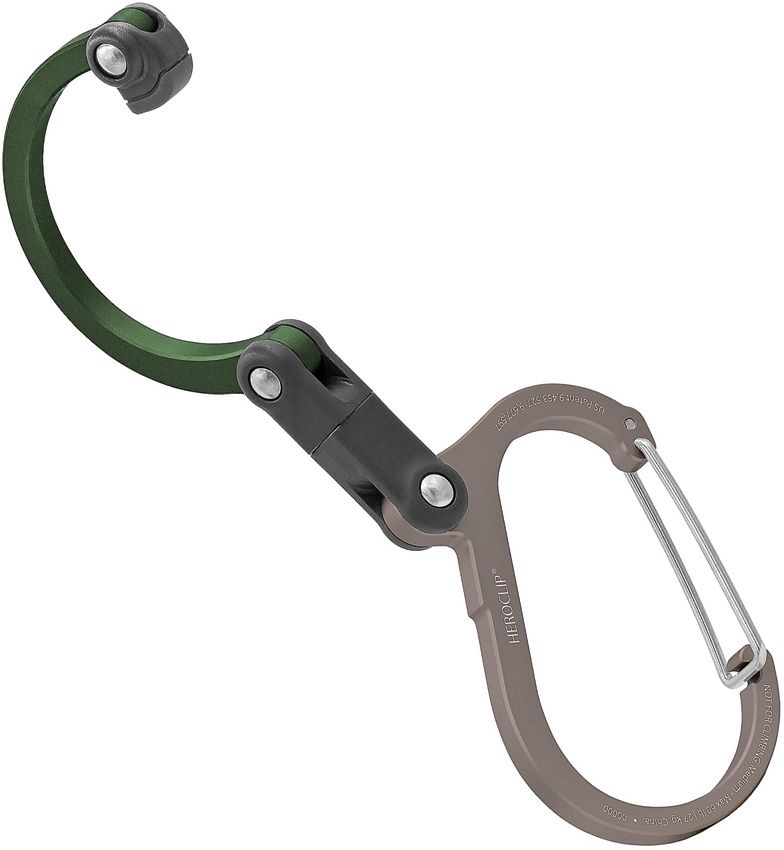 Heroclip Medium Forest Green Carabiner Hook 60 lbs