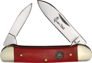 Queen Canoe Red Synthetic Folding Knife