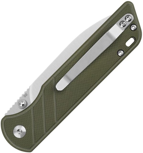 QSP Parrot Linerlock V2 Green G10 Folding Knife