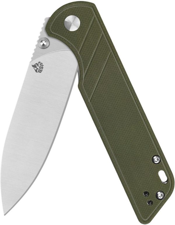 QSP Parrot Linerlock V2 Green G10 Folding Knife