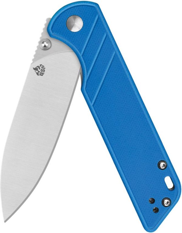 QSP Parrot Linerlock V2 Blue G10 Folding Knife