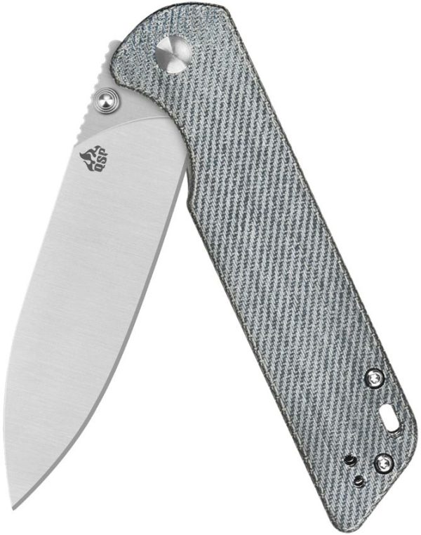 QSP Parrot Linerlock V2 Denim Micarta Folding Knife
