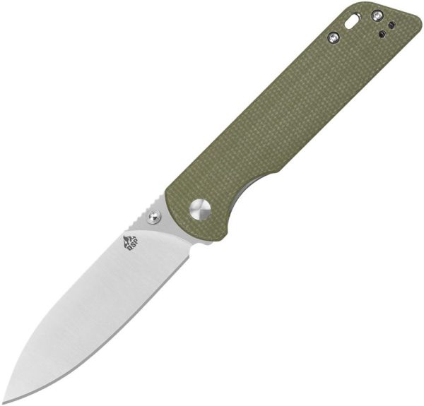 QSP Parrot Linerlock V2 Green Micarta Folding Knife