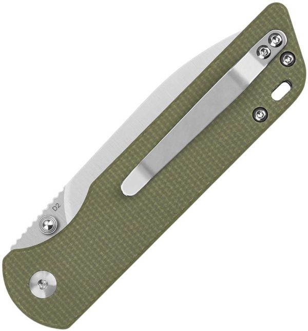 QSP Parrot Linerlock V2 Green Micarta Folding Knife