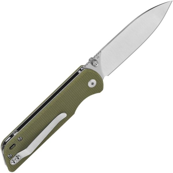 QSP Parrot Linerlock V2 Green Micarta Folding Knife