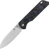 QSP Parrot Linerlock V2 Blue Carbon Fiber Folding Knife